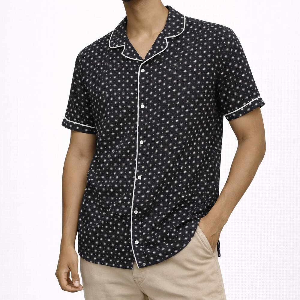 Devil's Advocate Black & White Polka Dot Shirt